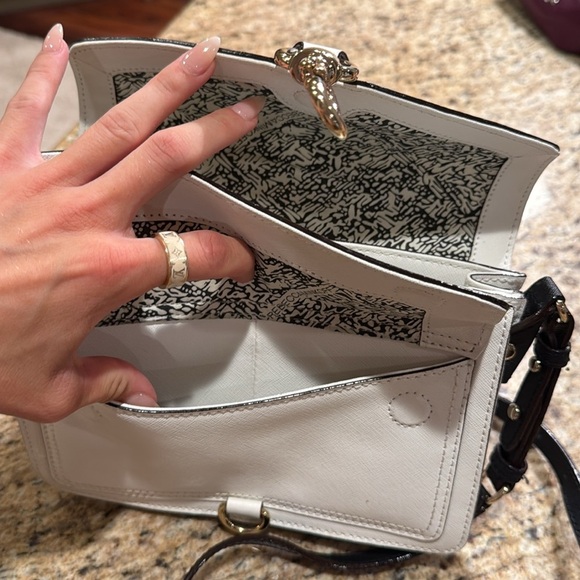 Rebecca Minkoff Hudson Moto Crossbody Bag White White Leather Shoulder Bag - Picture 5 of 5